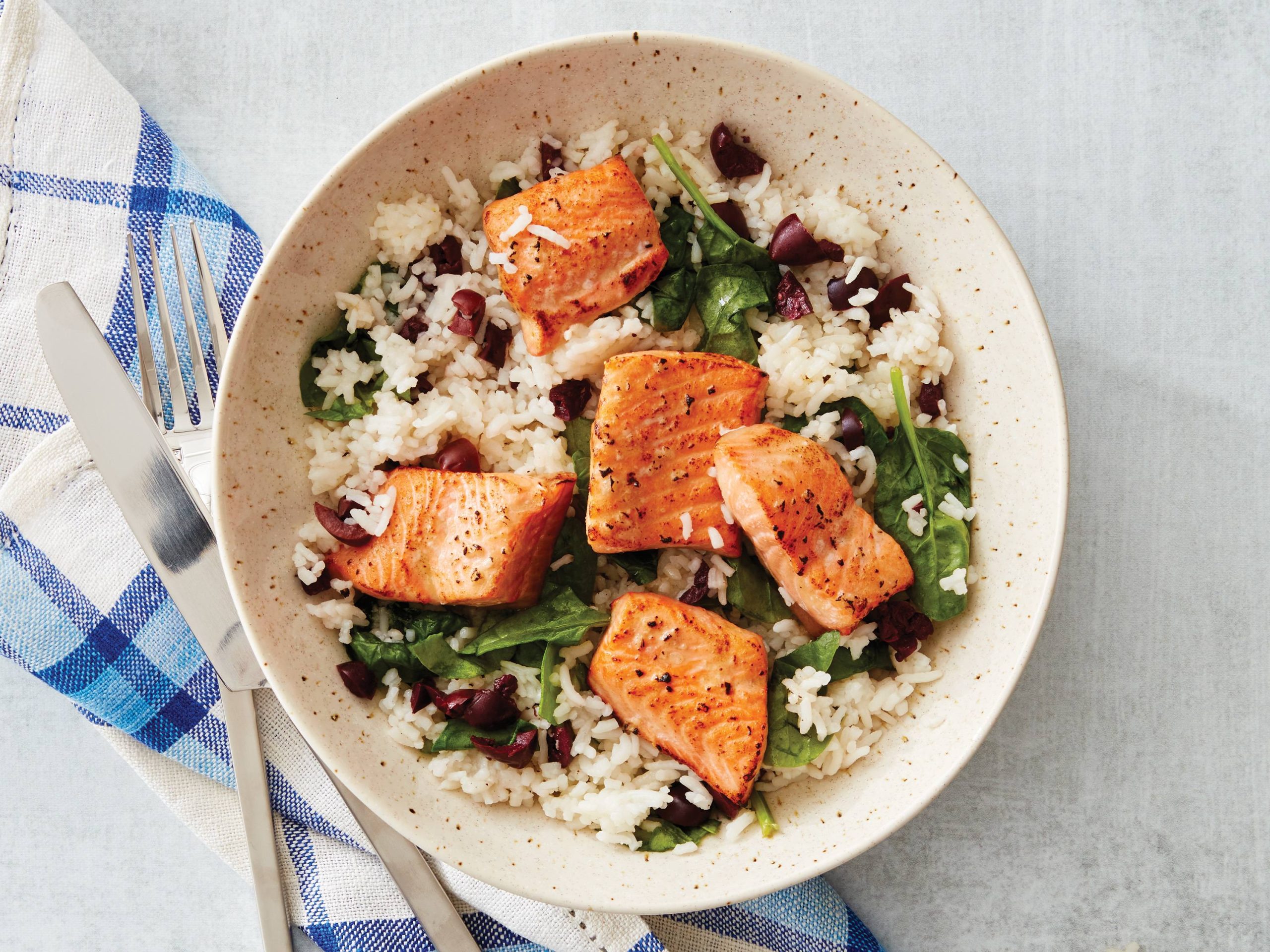 Mediterranean-Style Salmon Bowls | Savory