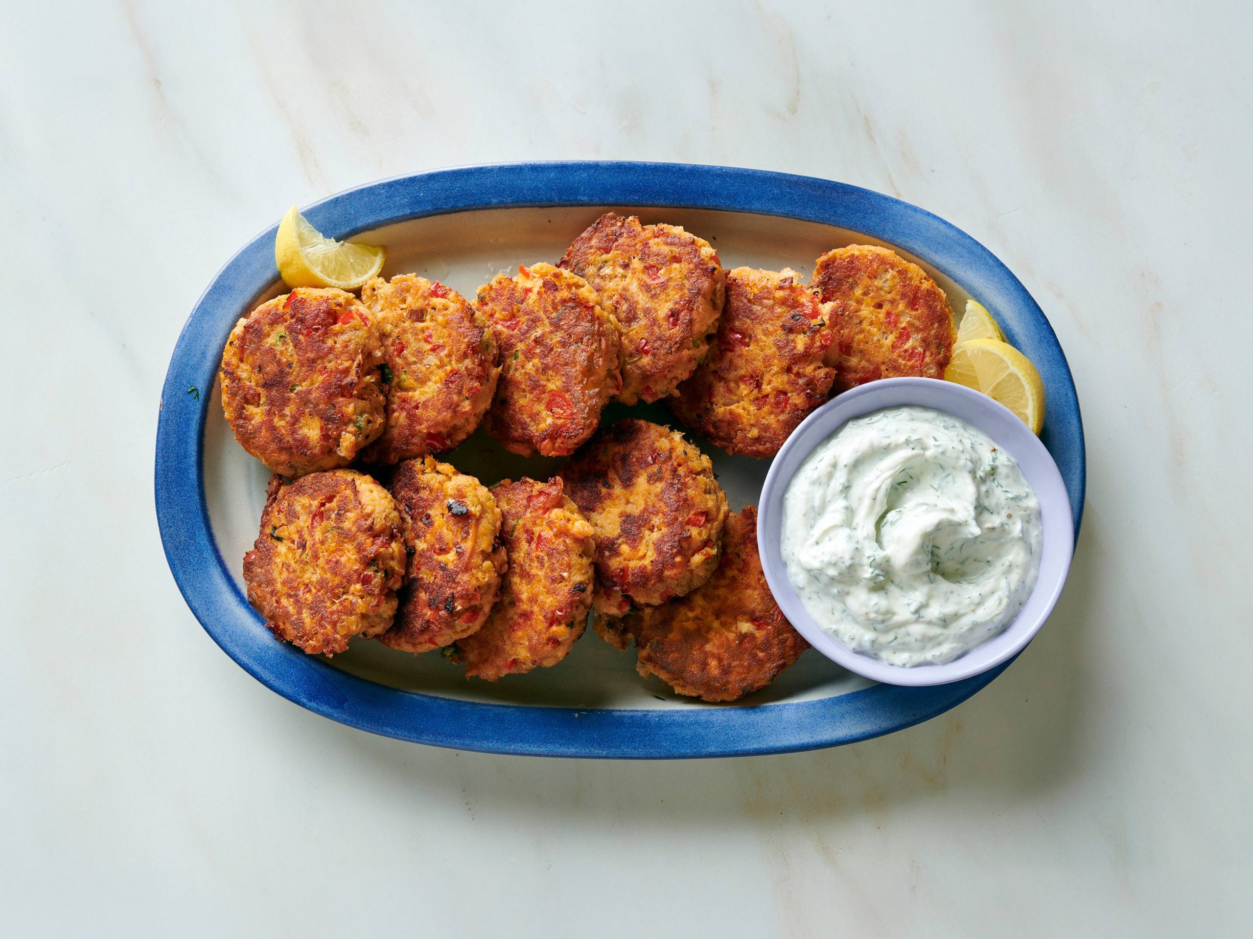 Passover Salmon Patties with Dill Sauce | Savory