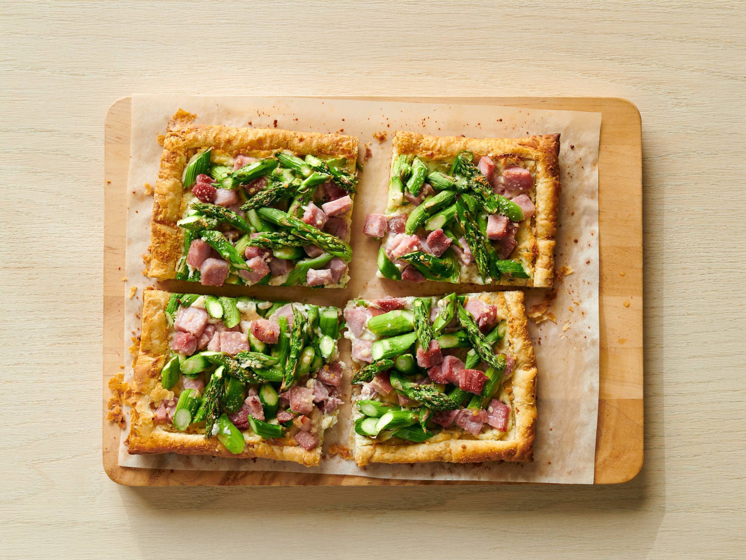 Ham and Cheese Tart with Asparagus | Savory