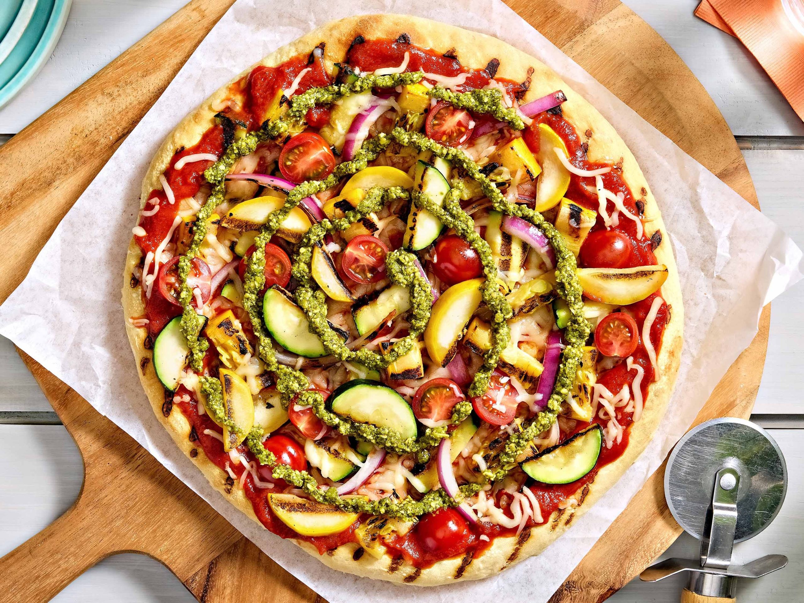 Loaded Veggie Grilled Pizza | Savory