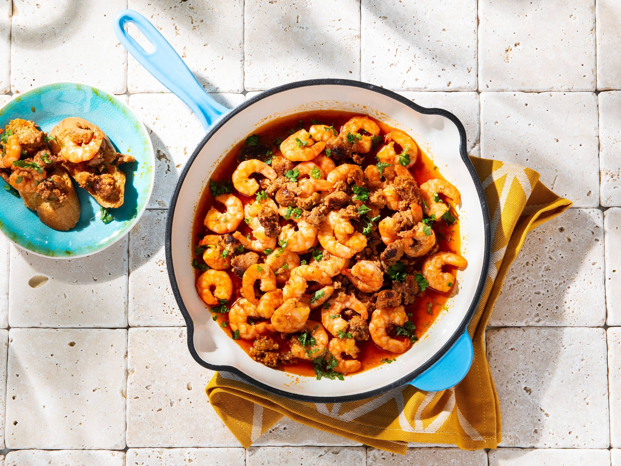 Garlic Shrimp with Chorizo | Savory
