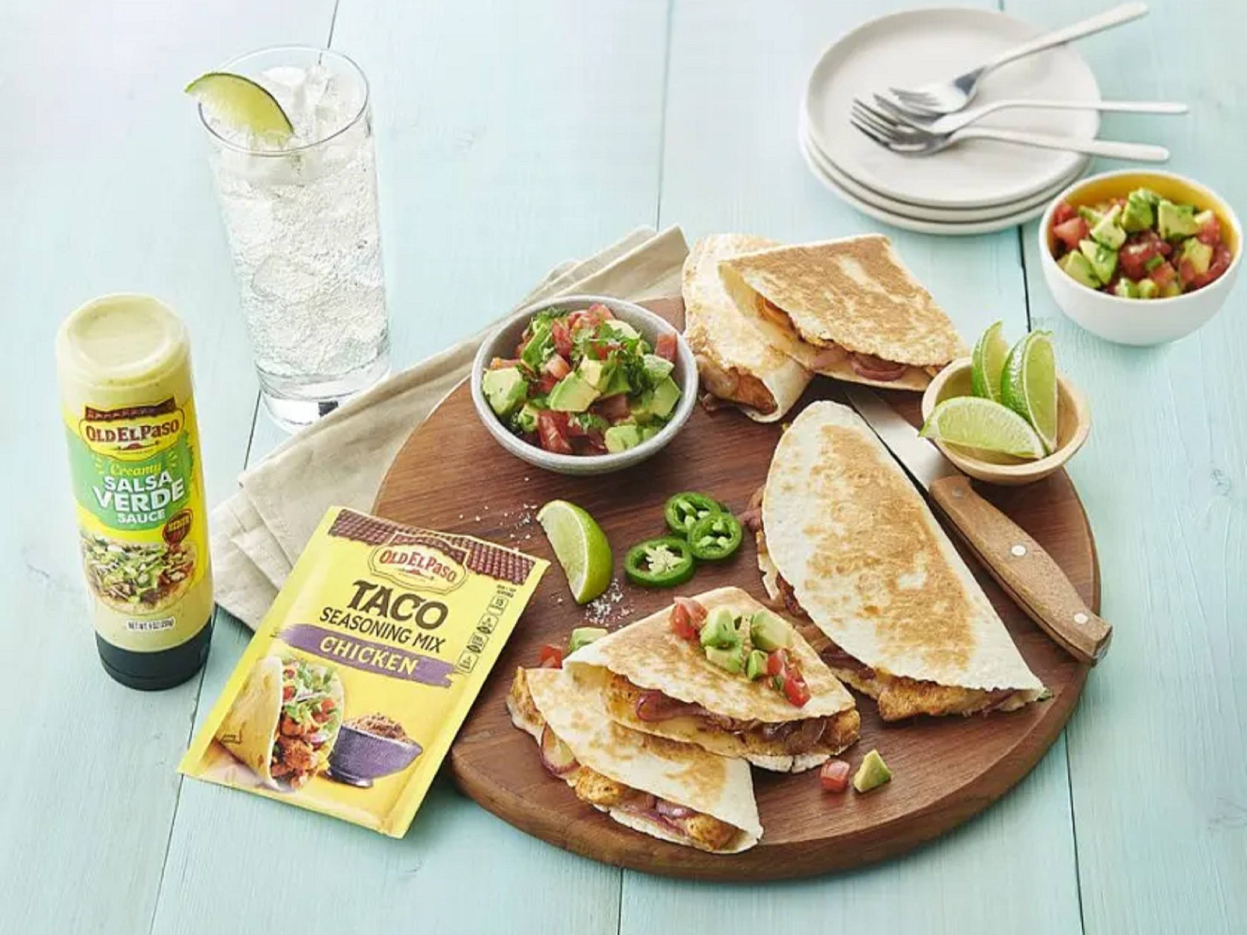 Chicken Quesadillas with Avocado Salsa | Savory