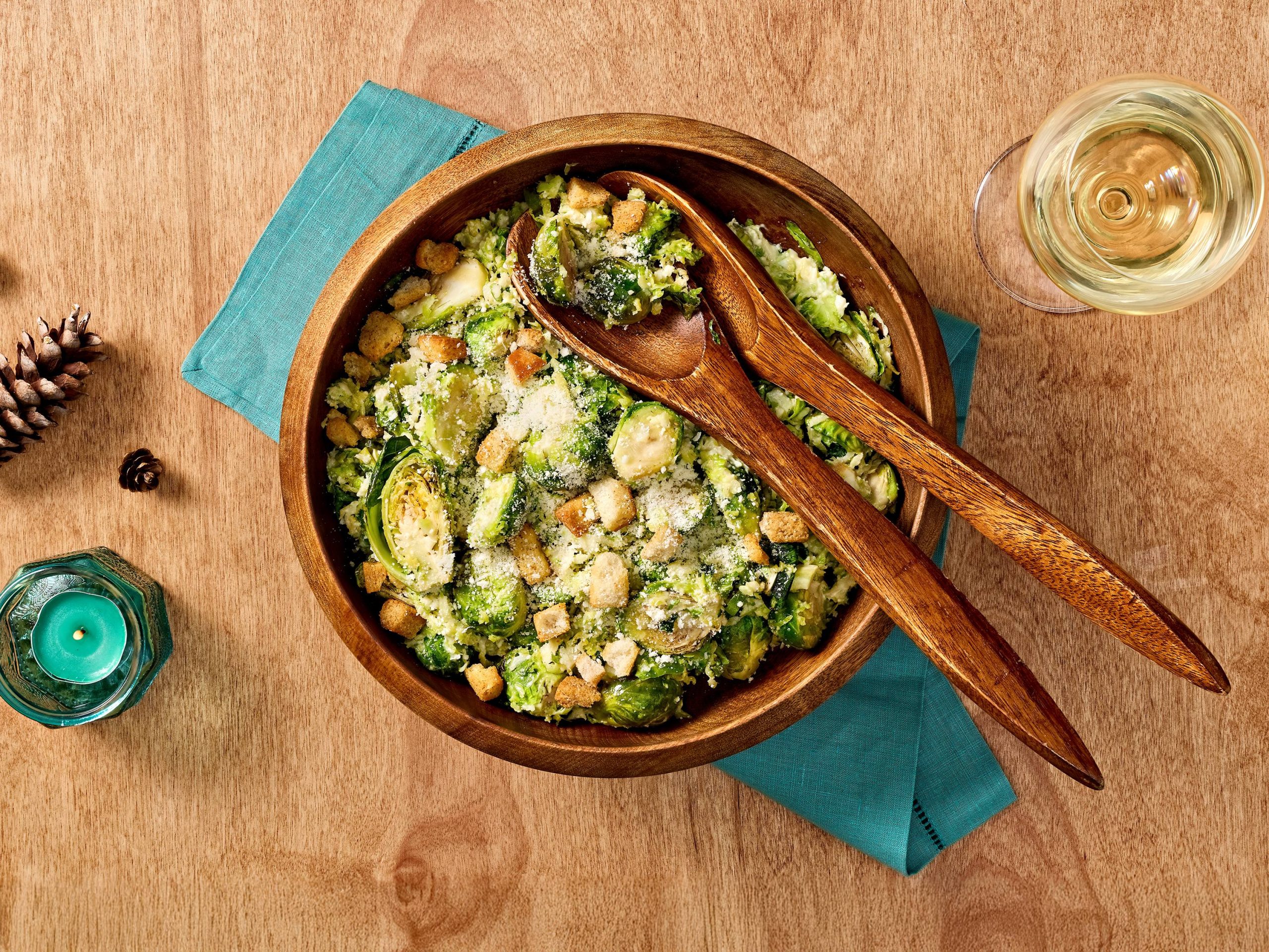 Brussels Sprouts Caesar Salad | Savory