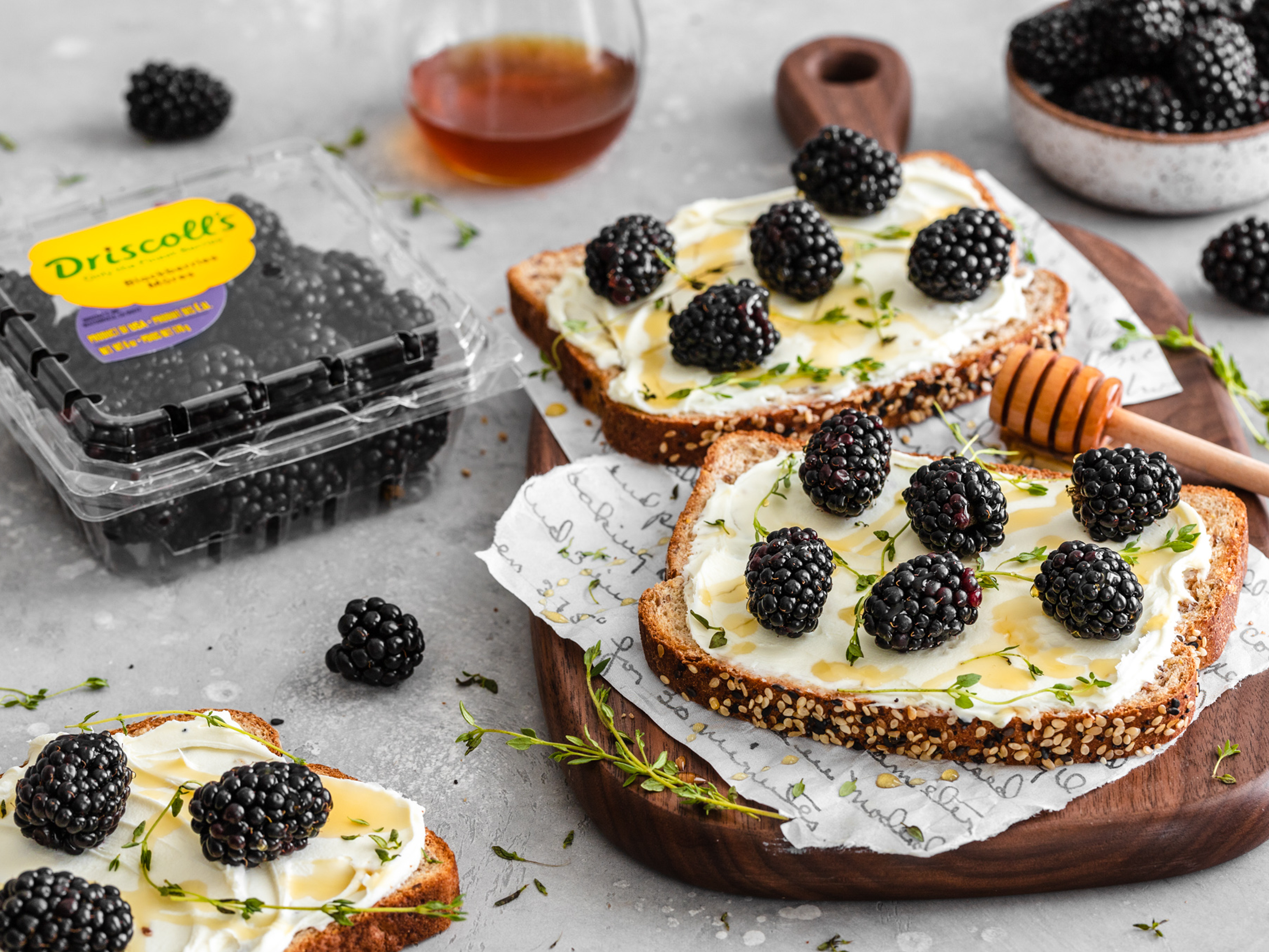 Blackberry Toast with Honey Mascarpone Cheese | Savory