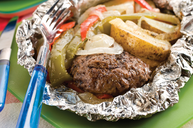 Meat & Veggie Campfire Packets | Savory
