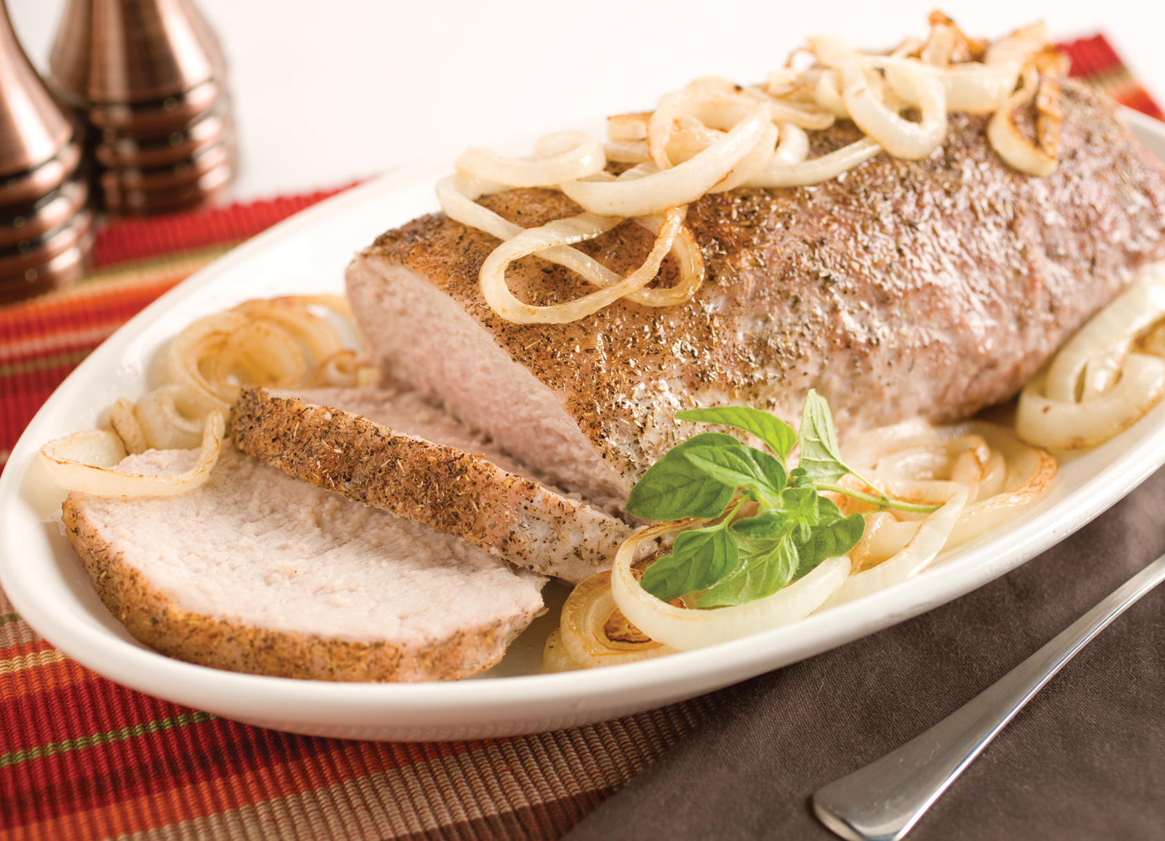 Roast Pork Loin with Caramelized Onions | Savory