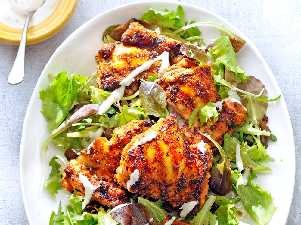 BBQ-Rubbed Chicken Thighs | Savory