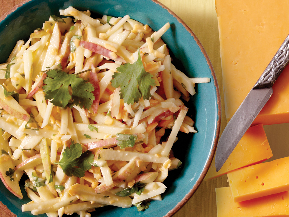 Gingered Apple-Cheddar Slaw | Savory