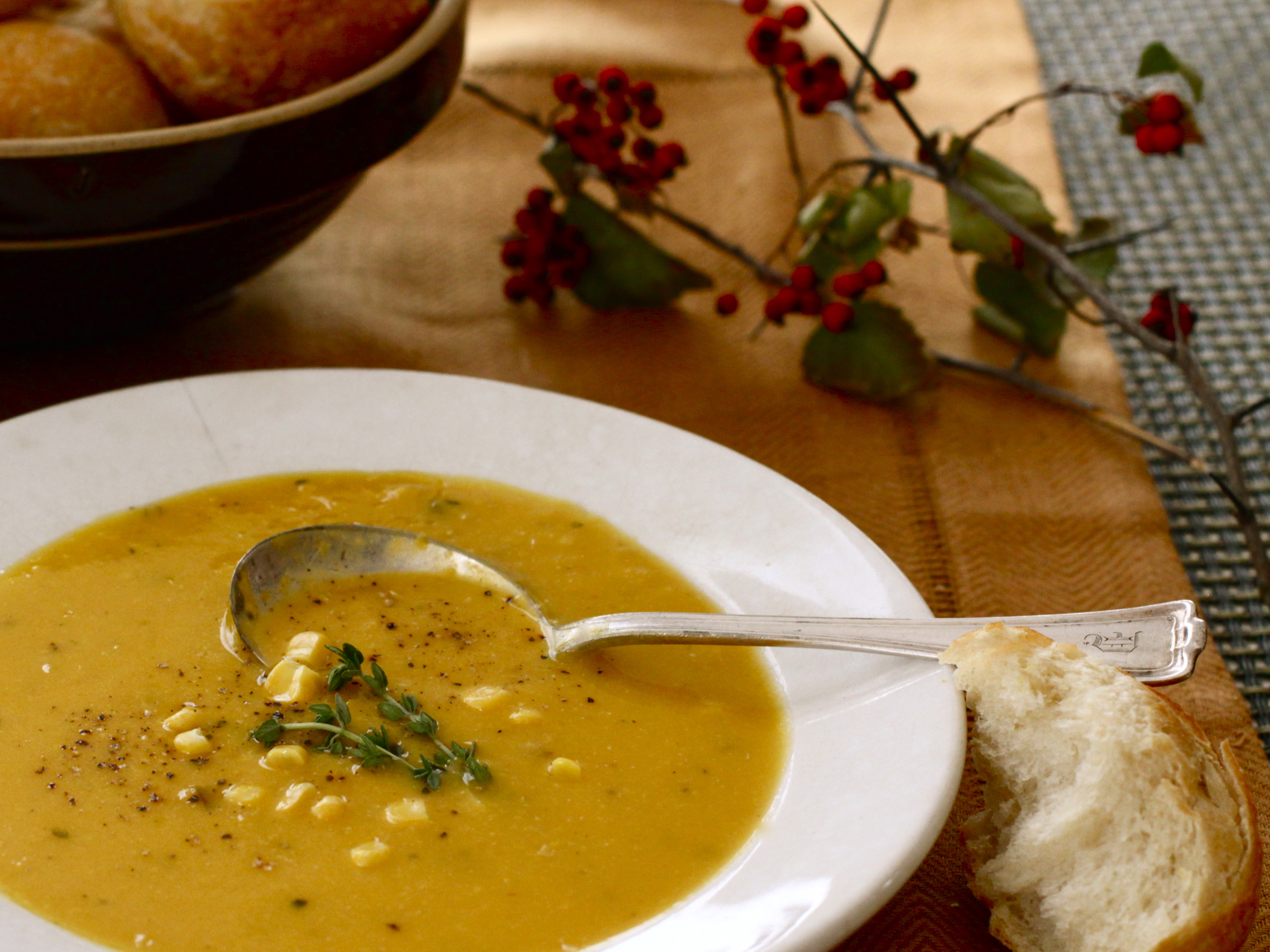 Buttercup Squash and Corn Bisque | Savory