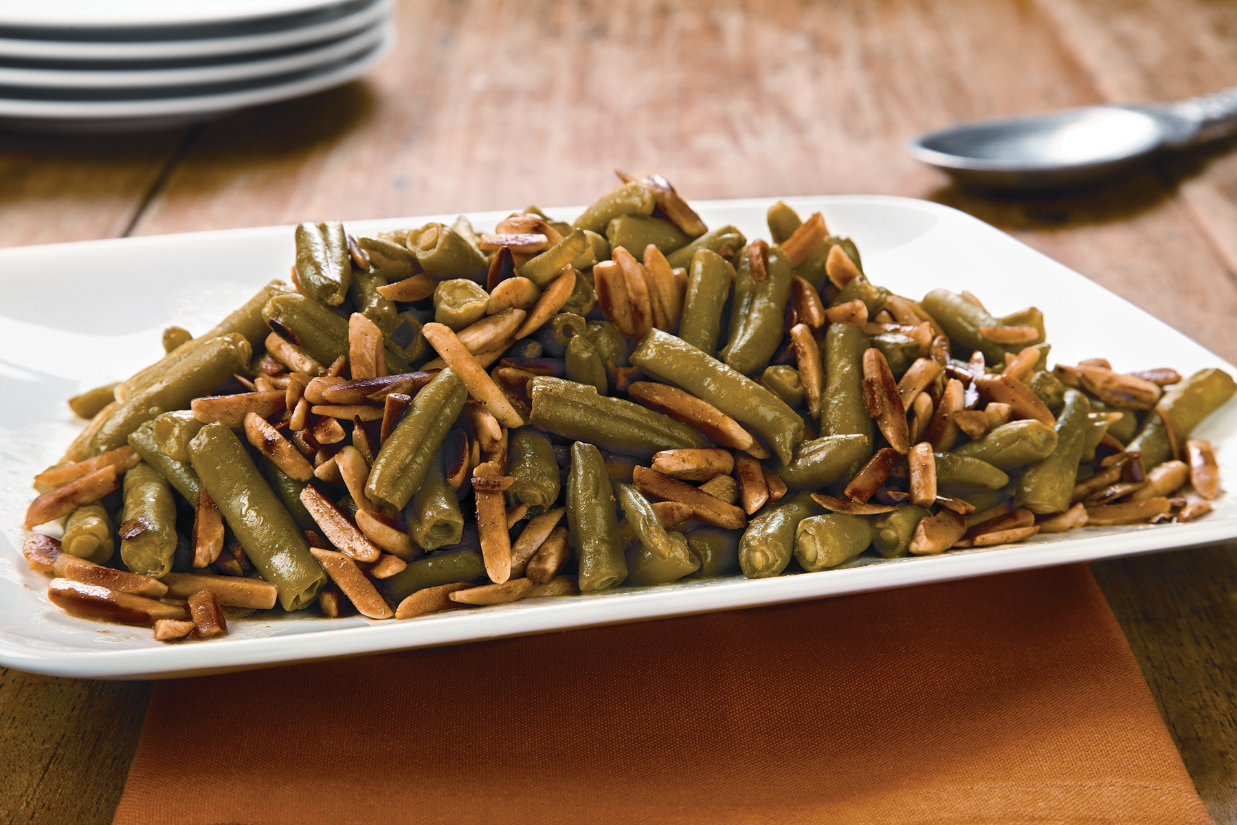 Toasted Almond Green Beans | Savory