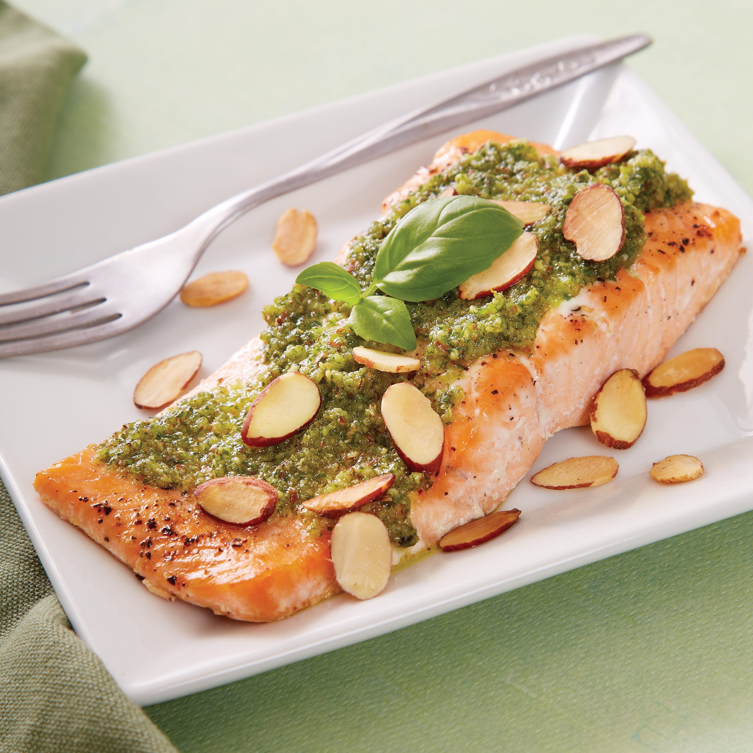 Baked Salmon with Pesto | Savory