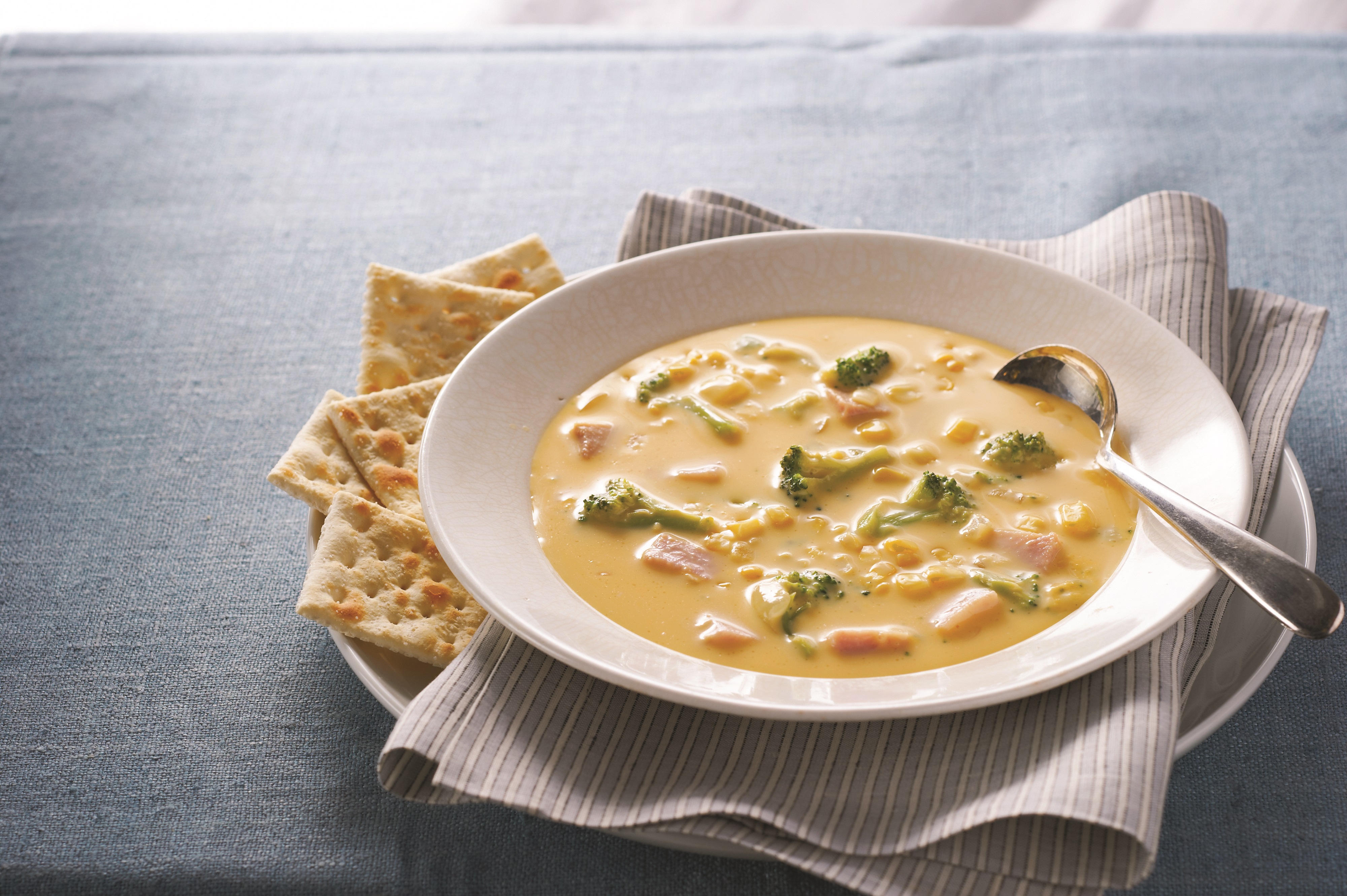 Velveeta® & Ham Broccoli Soup Savory