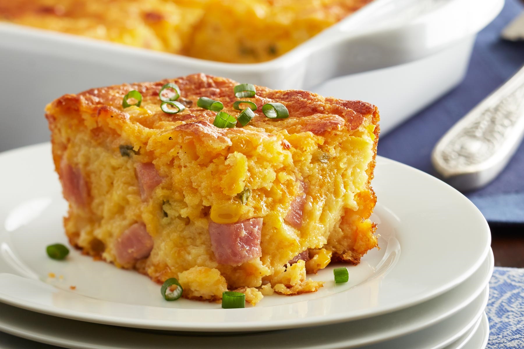 Cornbread and Country Ham Casserole Savory