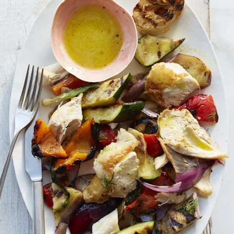 Grilled Summer Vegetables with Chicken
