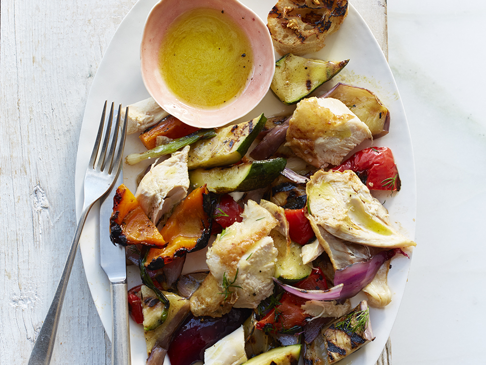 Grilled Summer Vegetables with Chicken | Savory