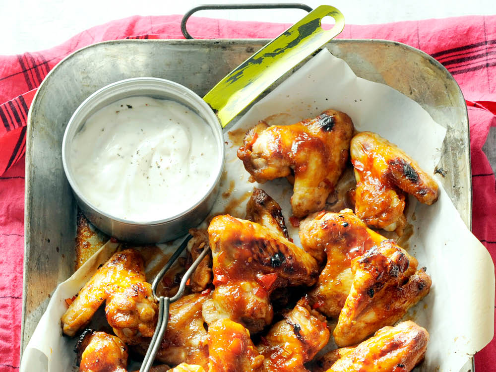 Buffalo Chicken Wings with Blue Cheese Dip | Savory
