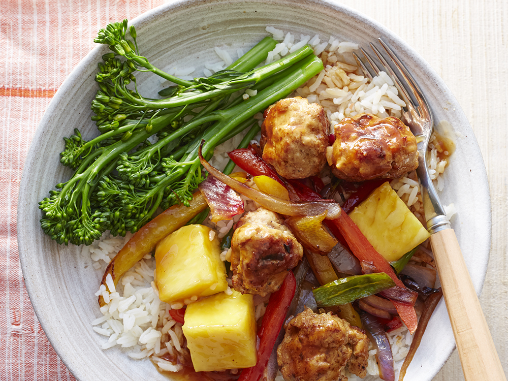 Sweet and Sour Meatballs with Peppers and Pineapple | Savory