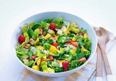 Salad with Avocado, Mango and Strawberries