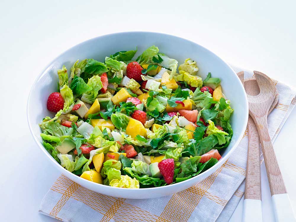 Salad with Avocado, Mango and Strawberries | Savory