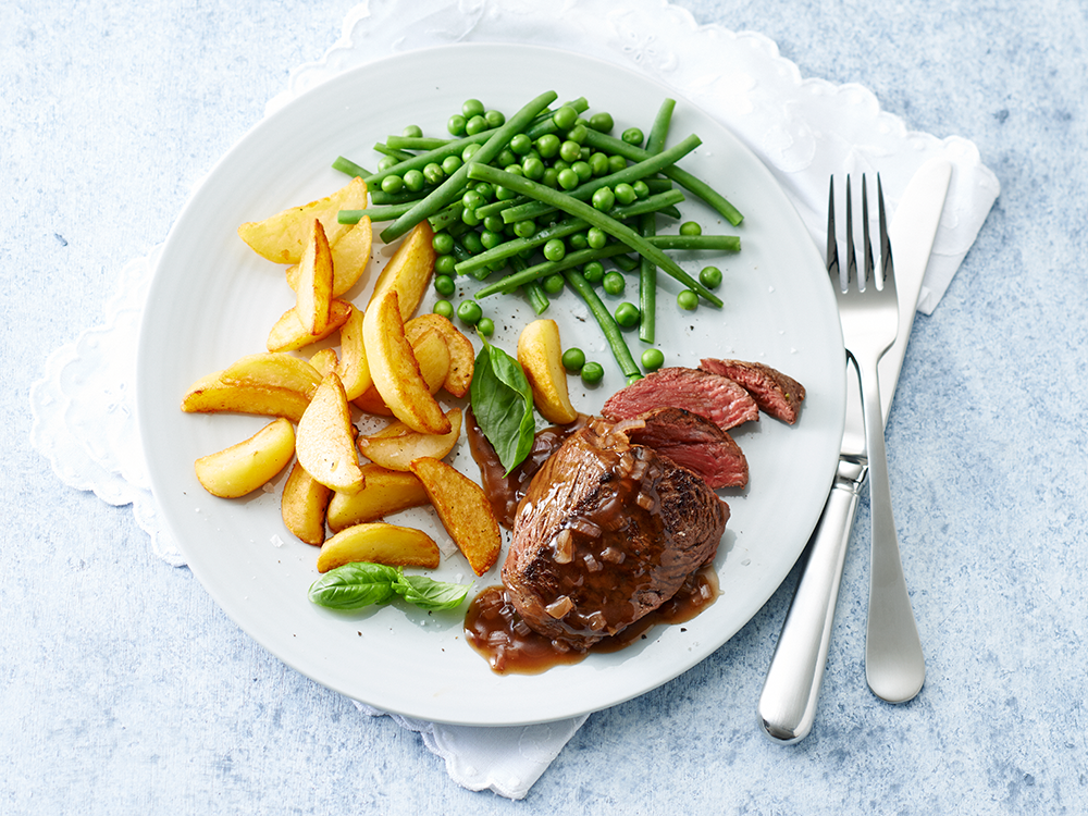 Filet Steaks with Balsamic-Honey Sauce | Savory