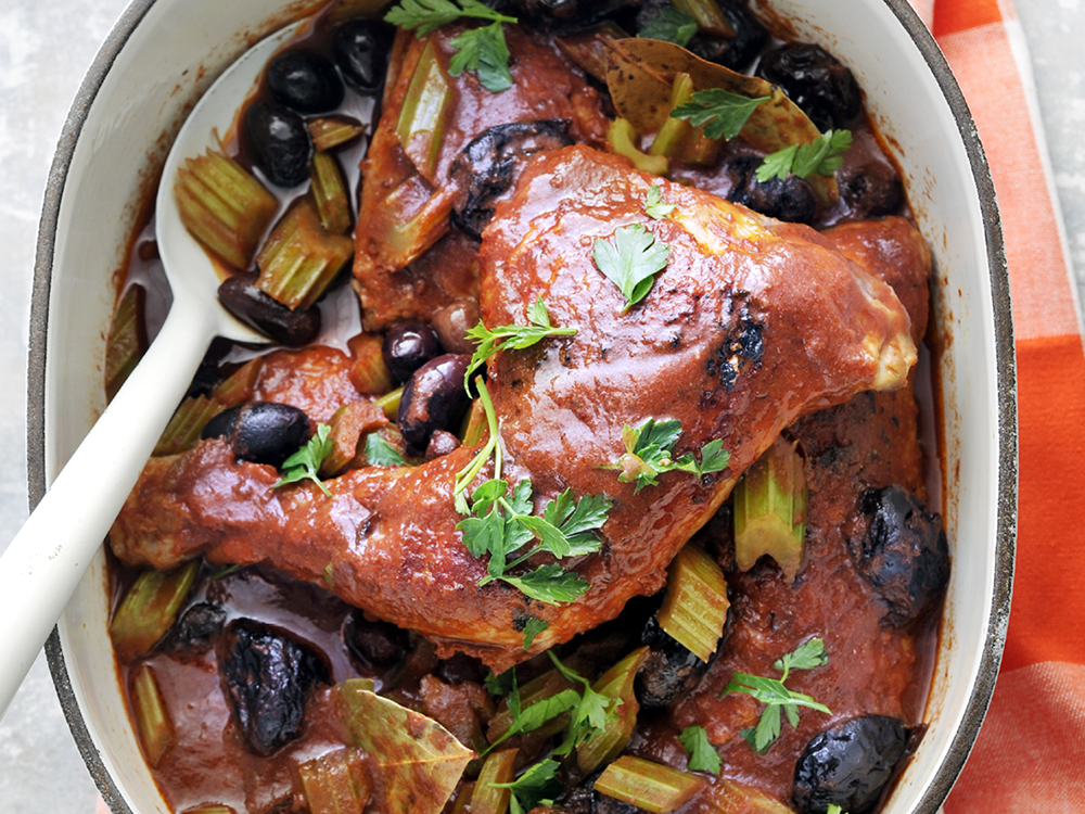 Red Wine Braised Chicken Legs with Olives Savory
