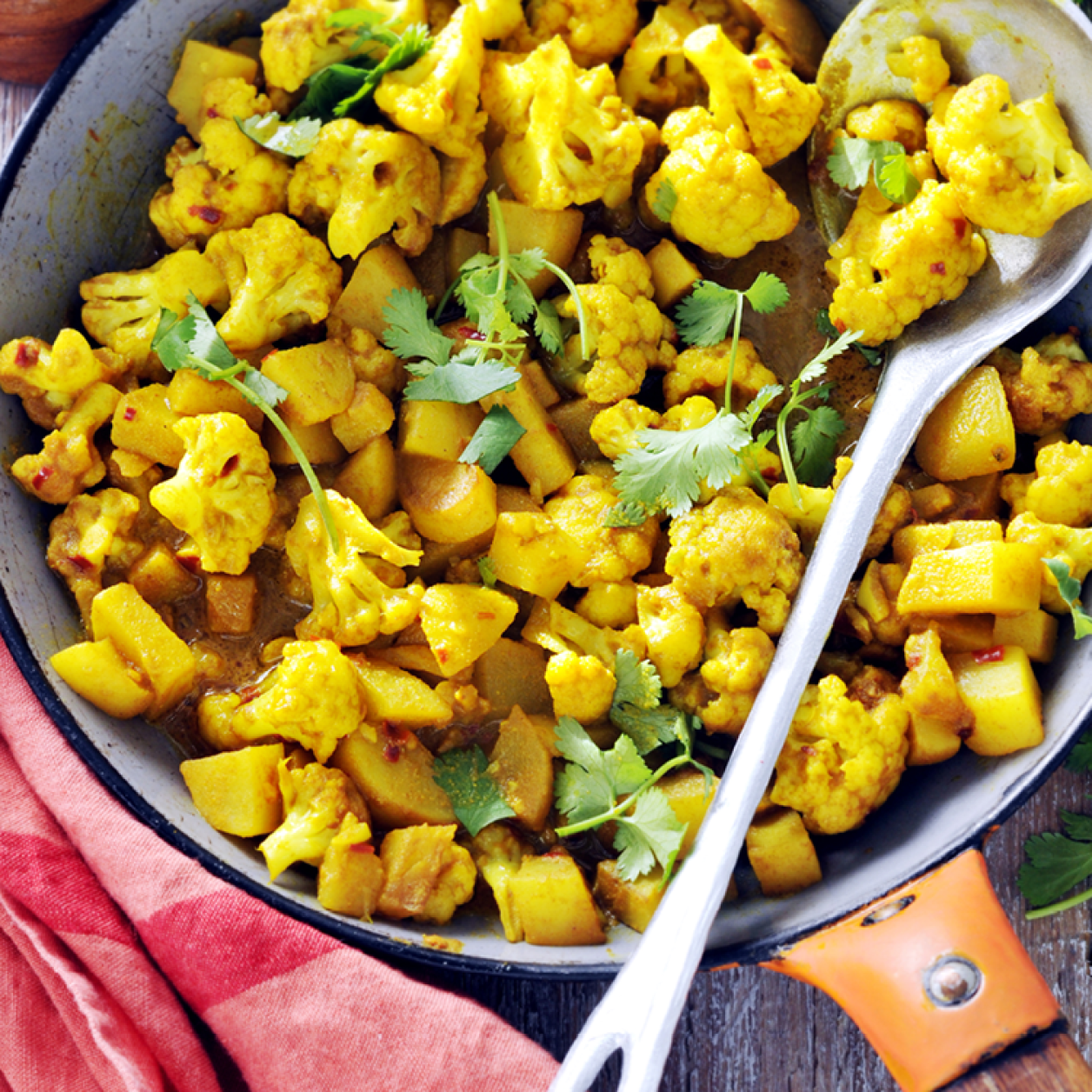 Indian Spiced Cauliflower and Potatoes (Aloo Gobi) | Savory