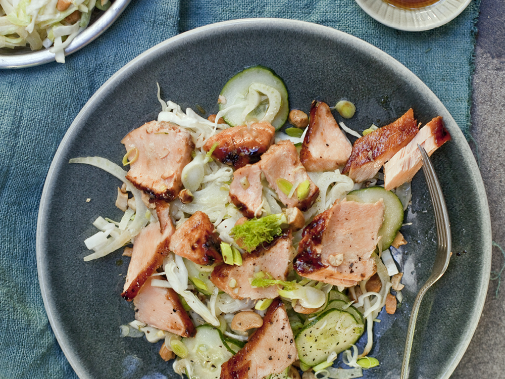 Asian Style Salad with Salmon | Savory