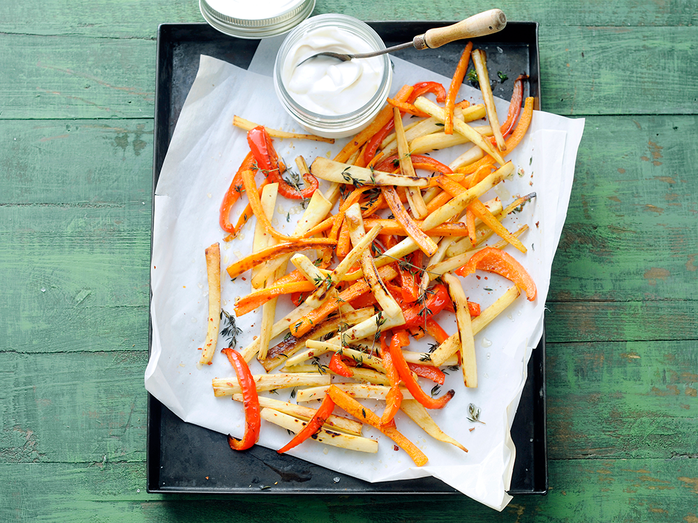 Oven Roasted Parsnip Fries with Aioli | Savory