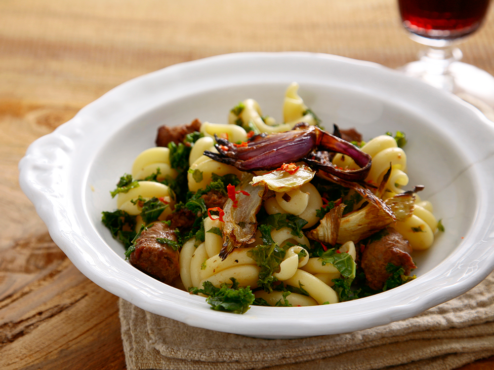Pasta with Sausage and Kale | Savory