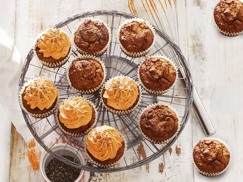 Chia Seed and Pumpkin Muffins with Pecans | Savory