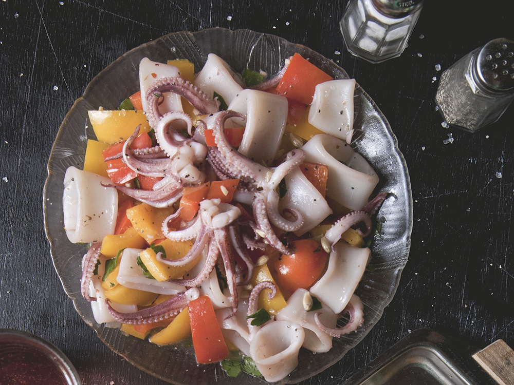 Sautéed Calamari with Peppers | Savory
