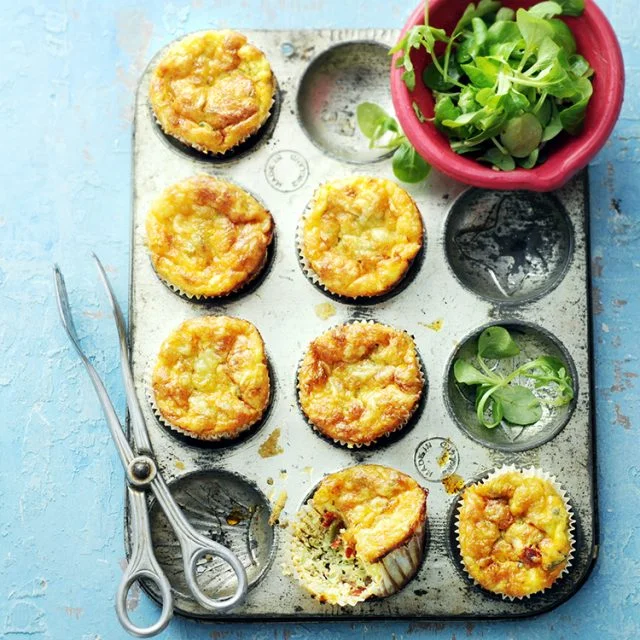 Crustless Mini Quiches with Bacon and Zucchini