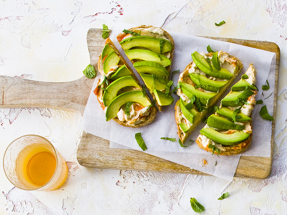 Toast with Hummus and Avocado | Savory