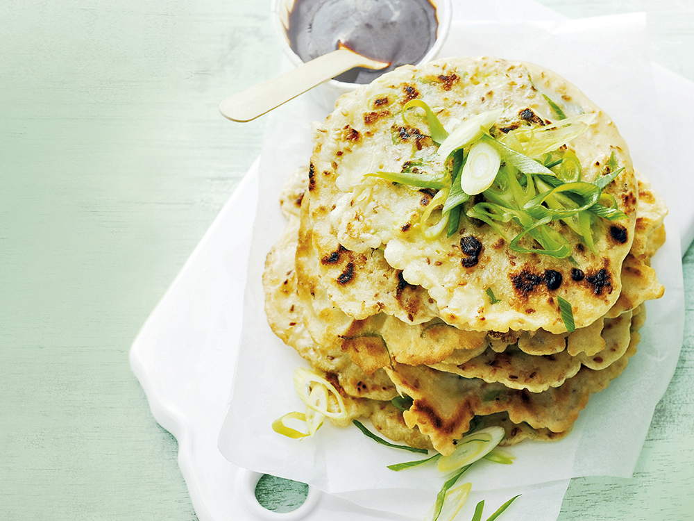 Green Onion Pancakes with Hoisin Dipping Sauce Savory