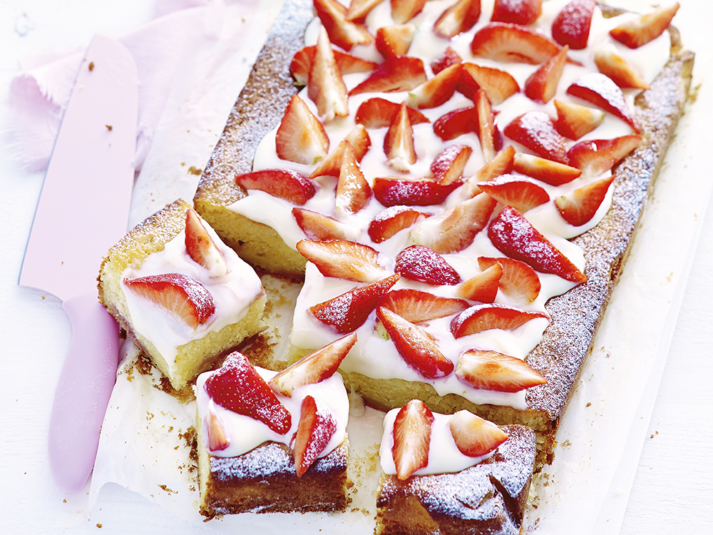 Strawberry Cake with Cream Cheese Frosting | Savory