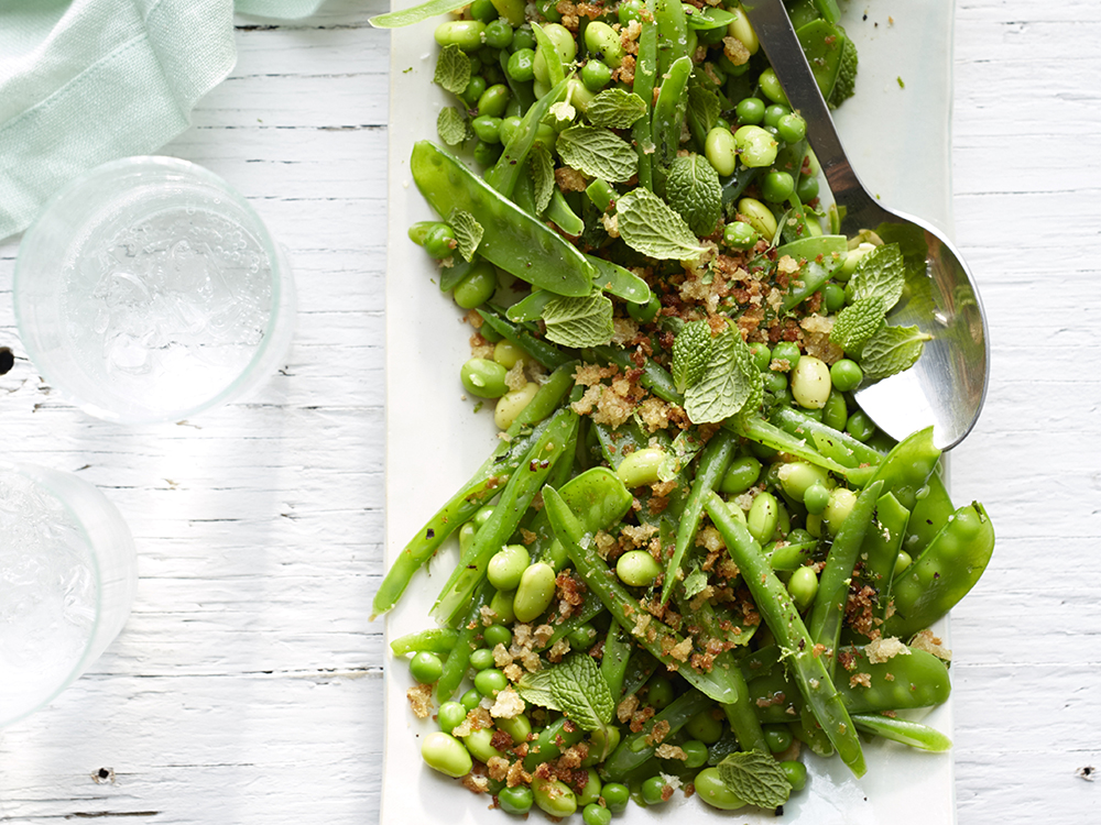 Steamed Spring Vegetables with Toasted Breadcrumbs | Savory