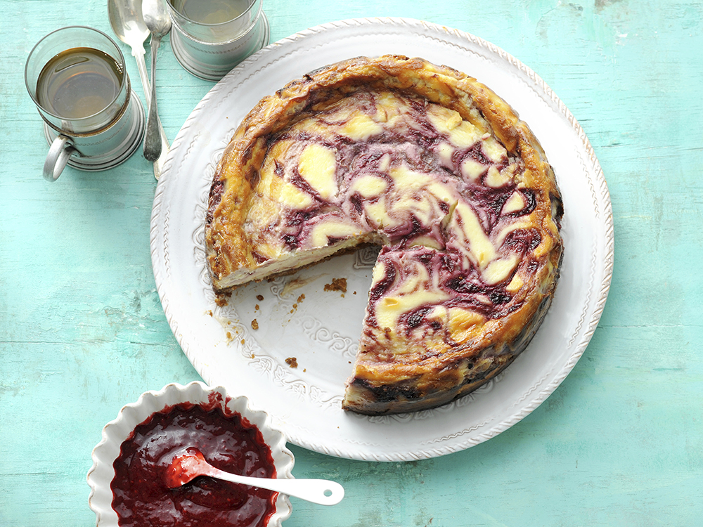 White Chocolate Cheesecake with Berry Sauce | Savory