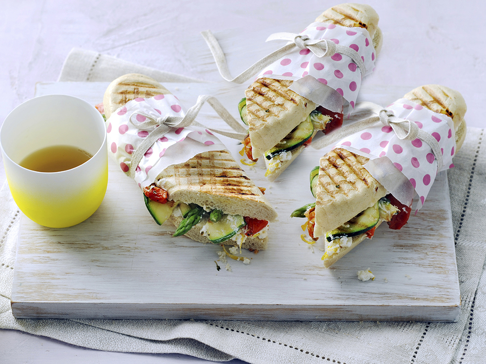 Ricotta Panini with Zucchini and Asparagus | Savory
