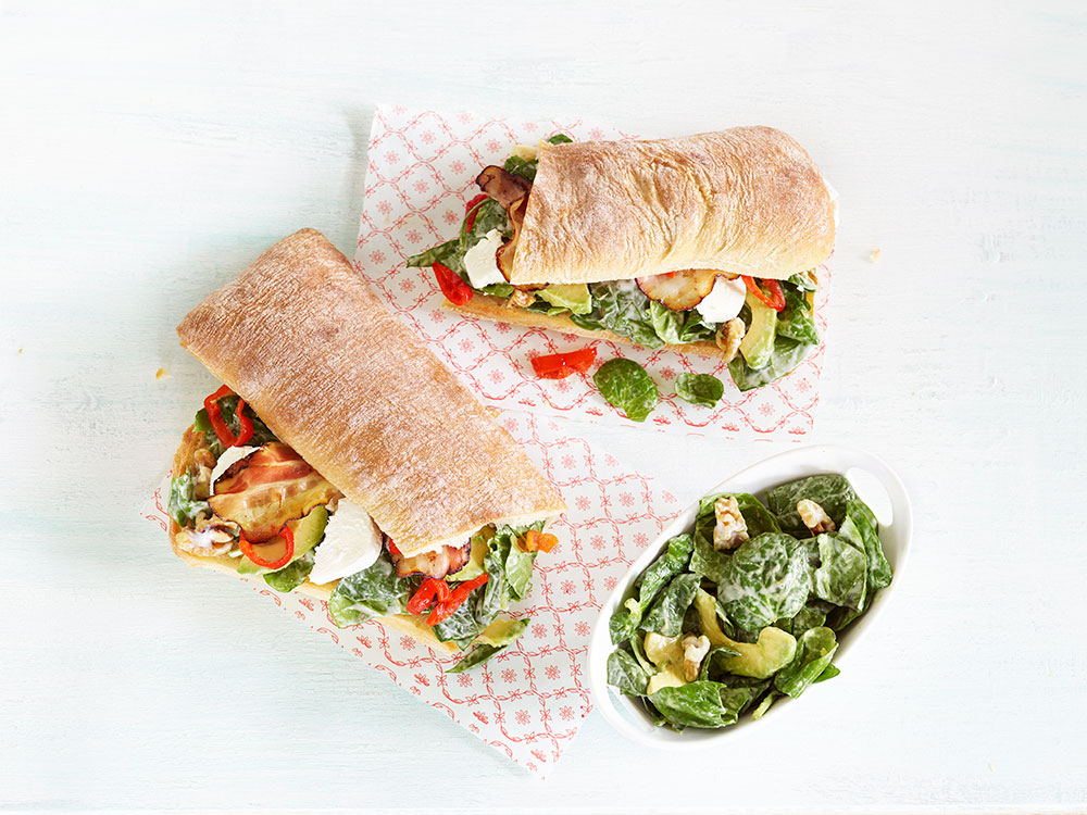 Bacon, Spinach and Peppadew Sandwiches | Savory