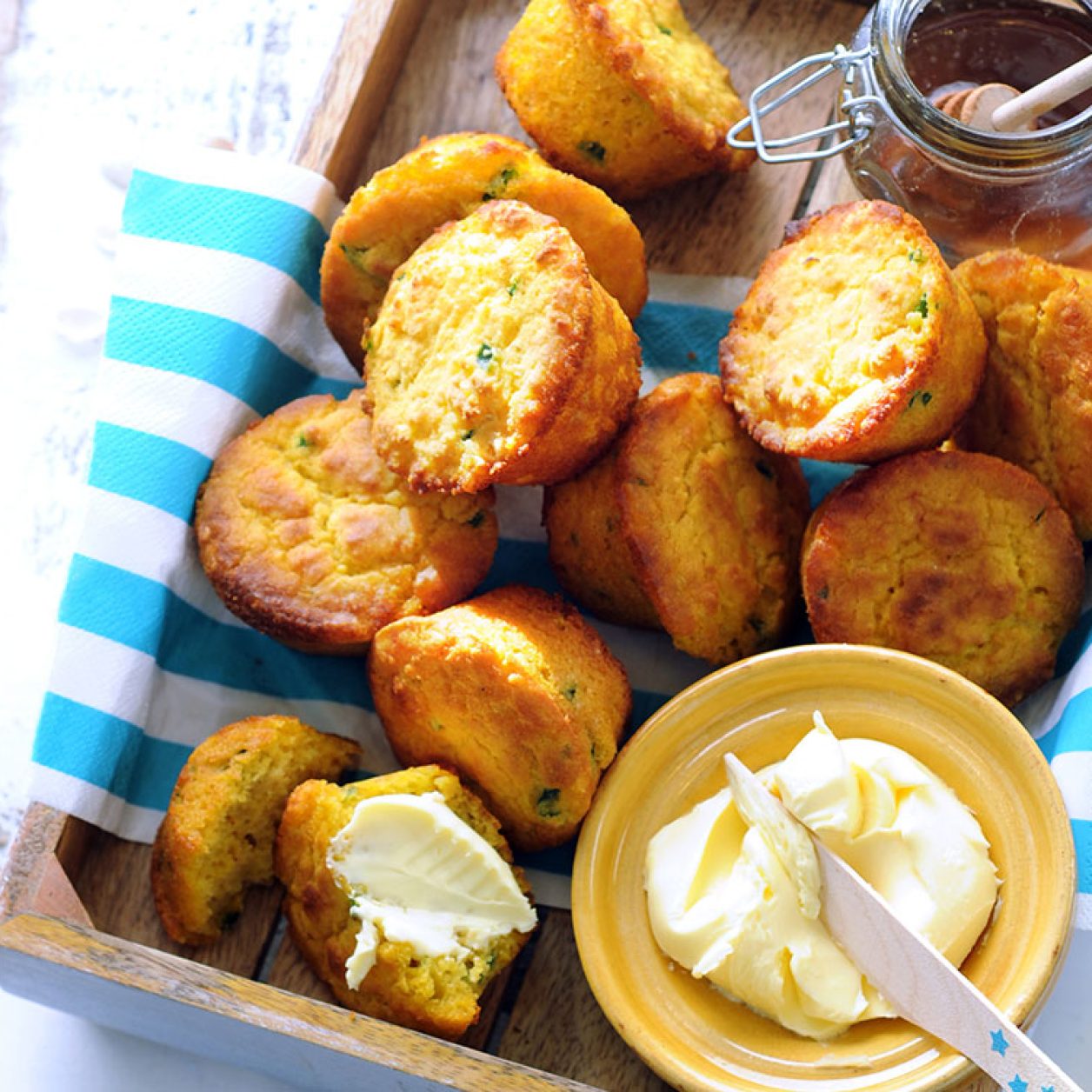 Cheesy Green Chili Corn Muffins Savory