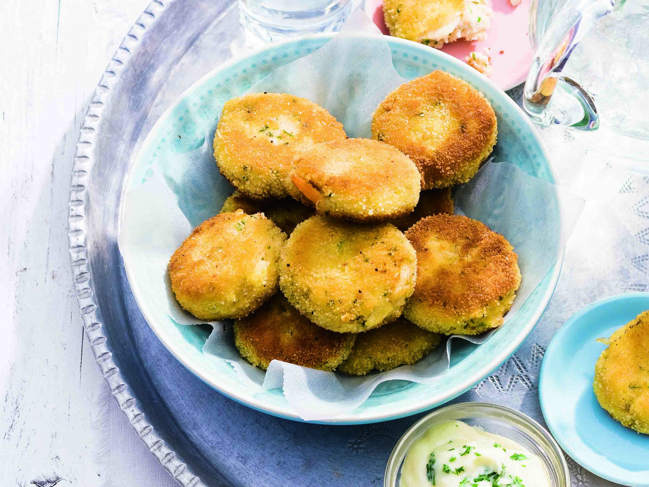 Crab Cakes with Dipping Sauce | Savory