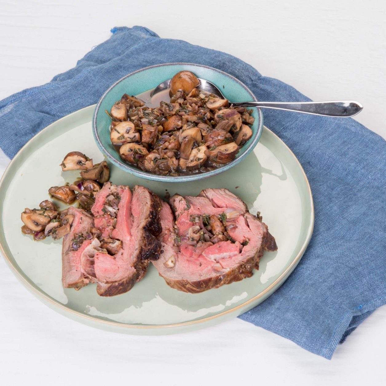 Rolled Roast Beef with Mushrooms | Savory
