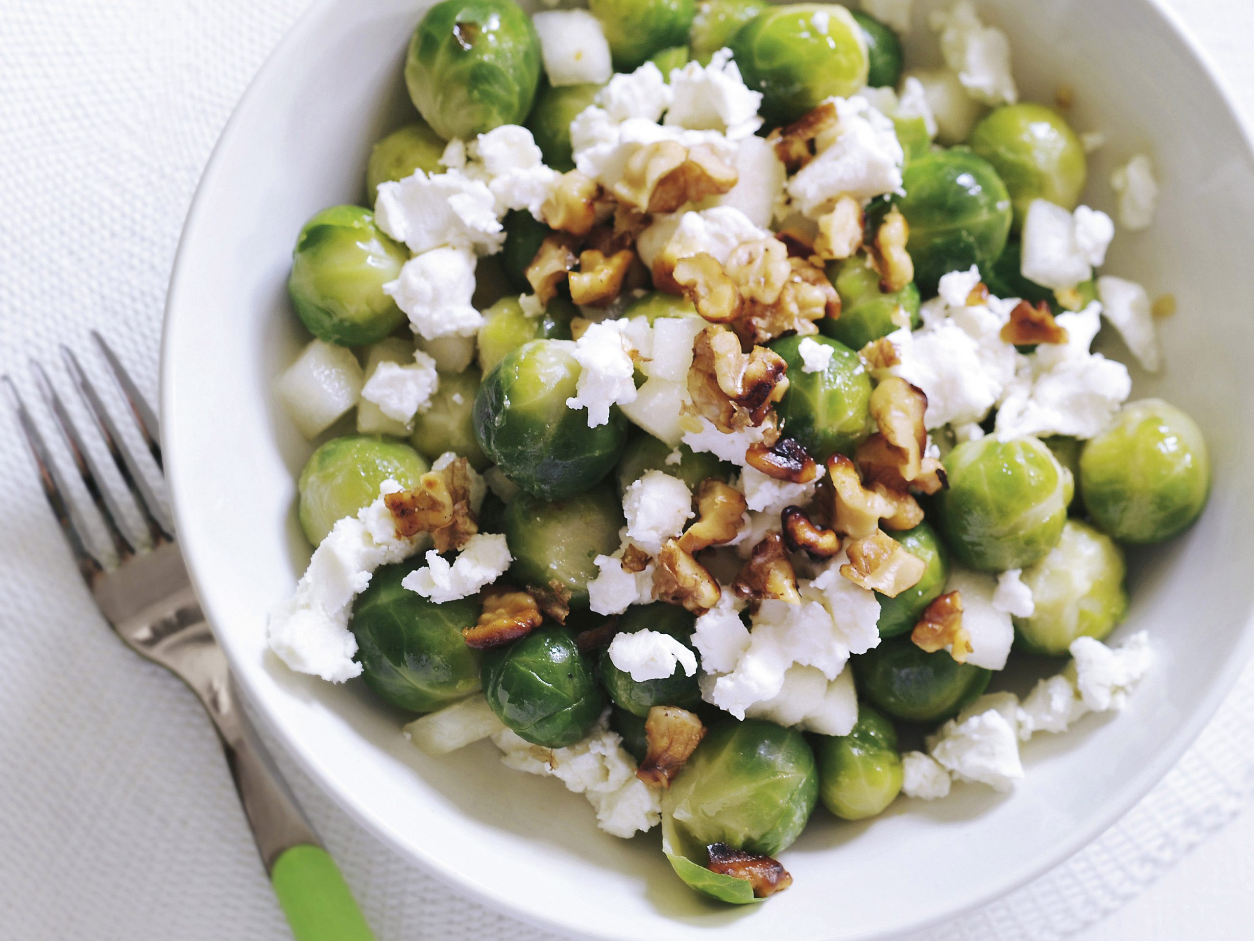 Steamed Brussels Sprouts with Pears | Savory