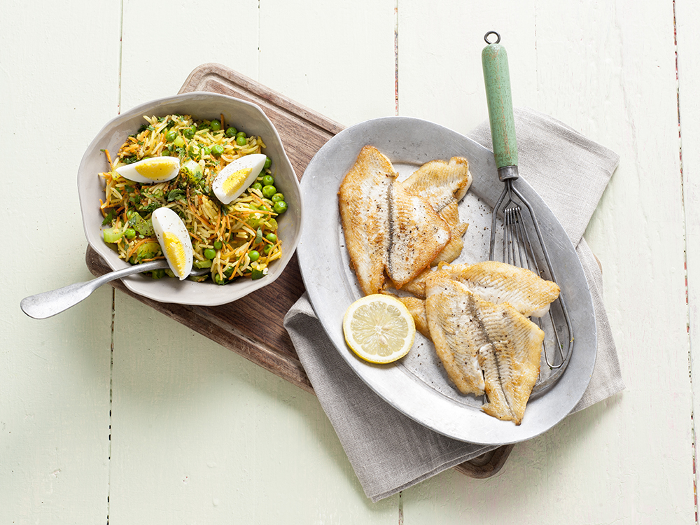 Sautéed Flounder with Rice Salad | Savory