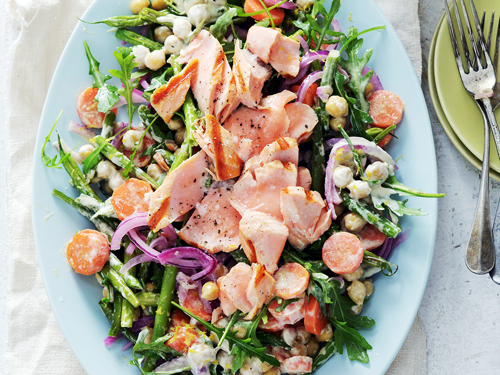 Chickpea Salad with Salmon | Savory