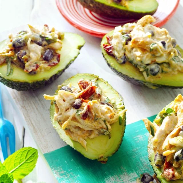 Avocado Stuffed with Chipotle Chicken Salad