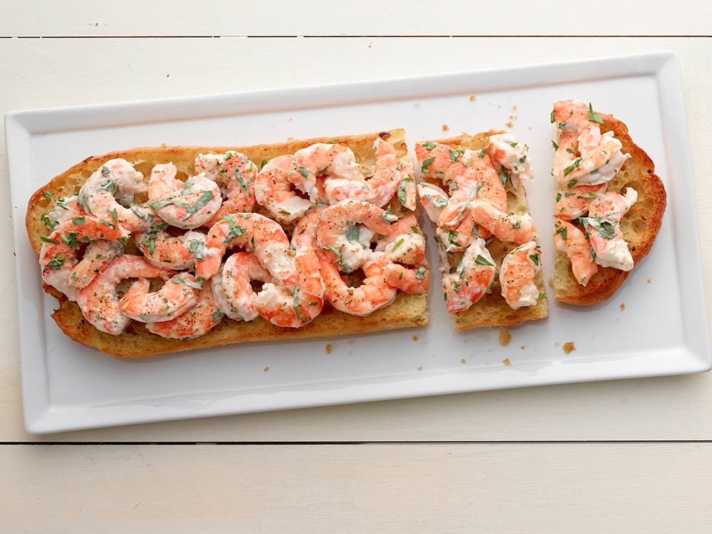 Creamy Garlic Shrimp Toast | Savory