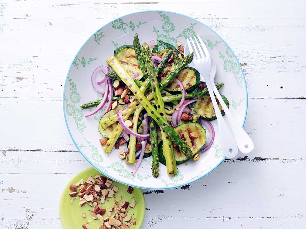 Grilled Asparagus and Zucchini Salad Savory