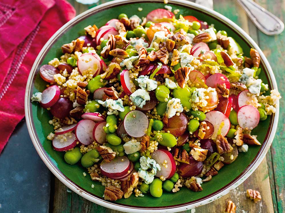 Quinoa-Vegetable Salad with Grapes | Savory