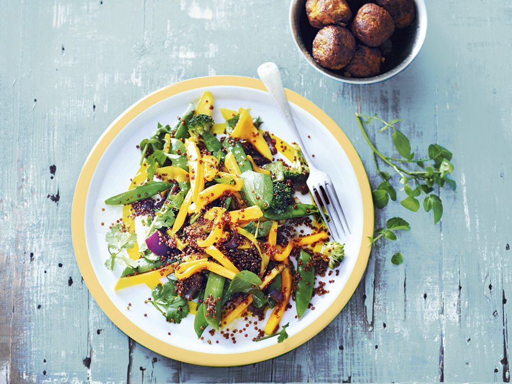Quinoa Salad with Mango and Stir-Fried Veggies | Savory